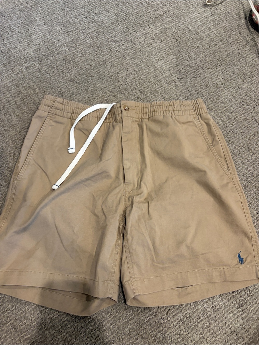 Polo by Ralph Lauren Tan Drawstring Chino Hybrid Shorts